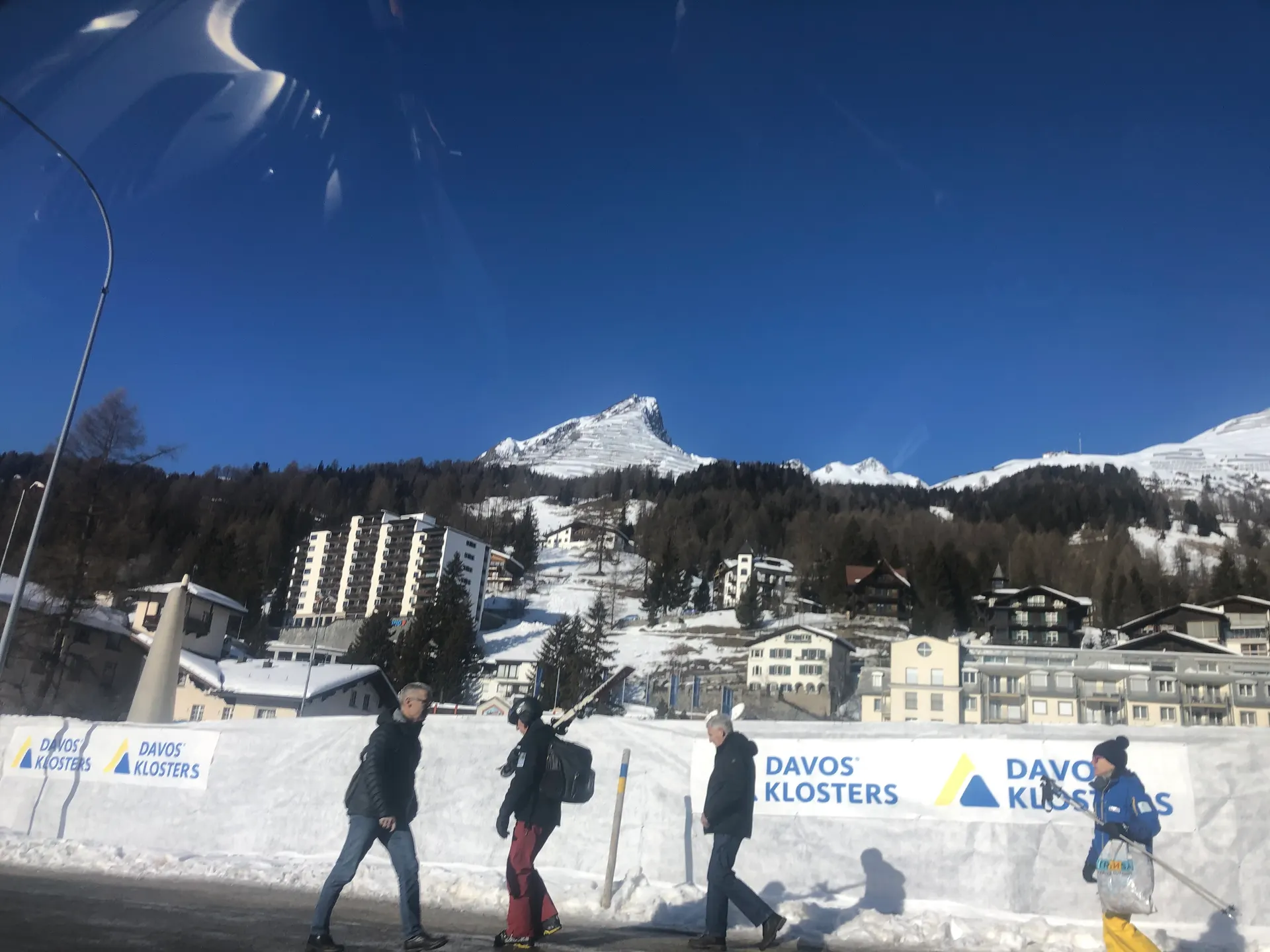Early morning on a Davos street before the day starts