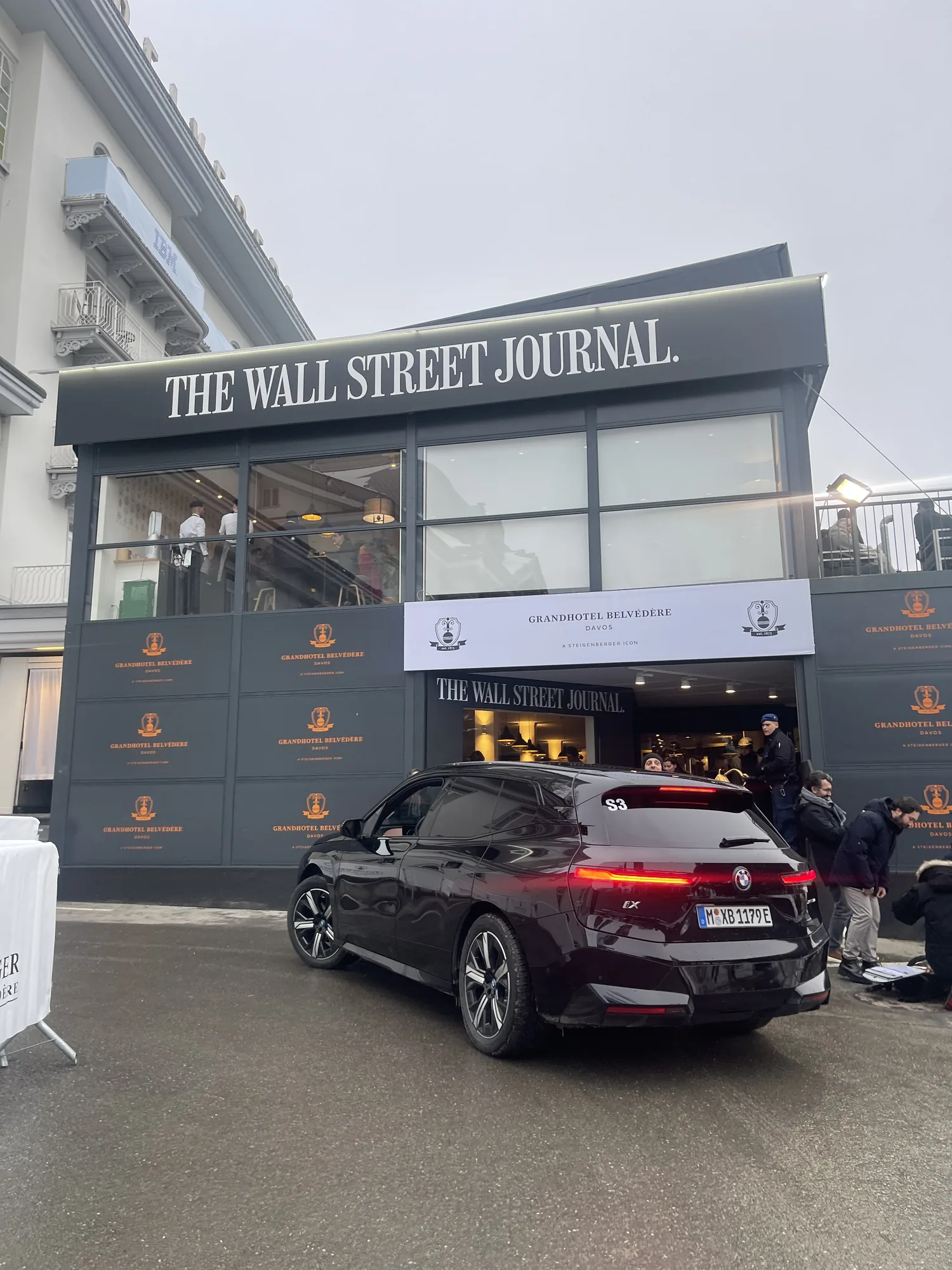 The Wall Street Journal House signage outside the Grandhotel Belvédère
